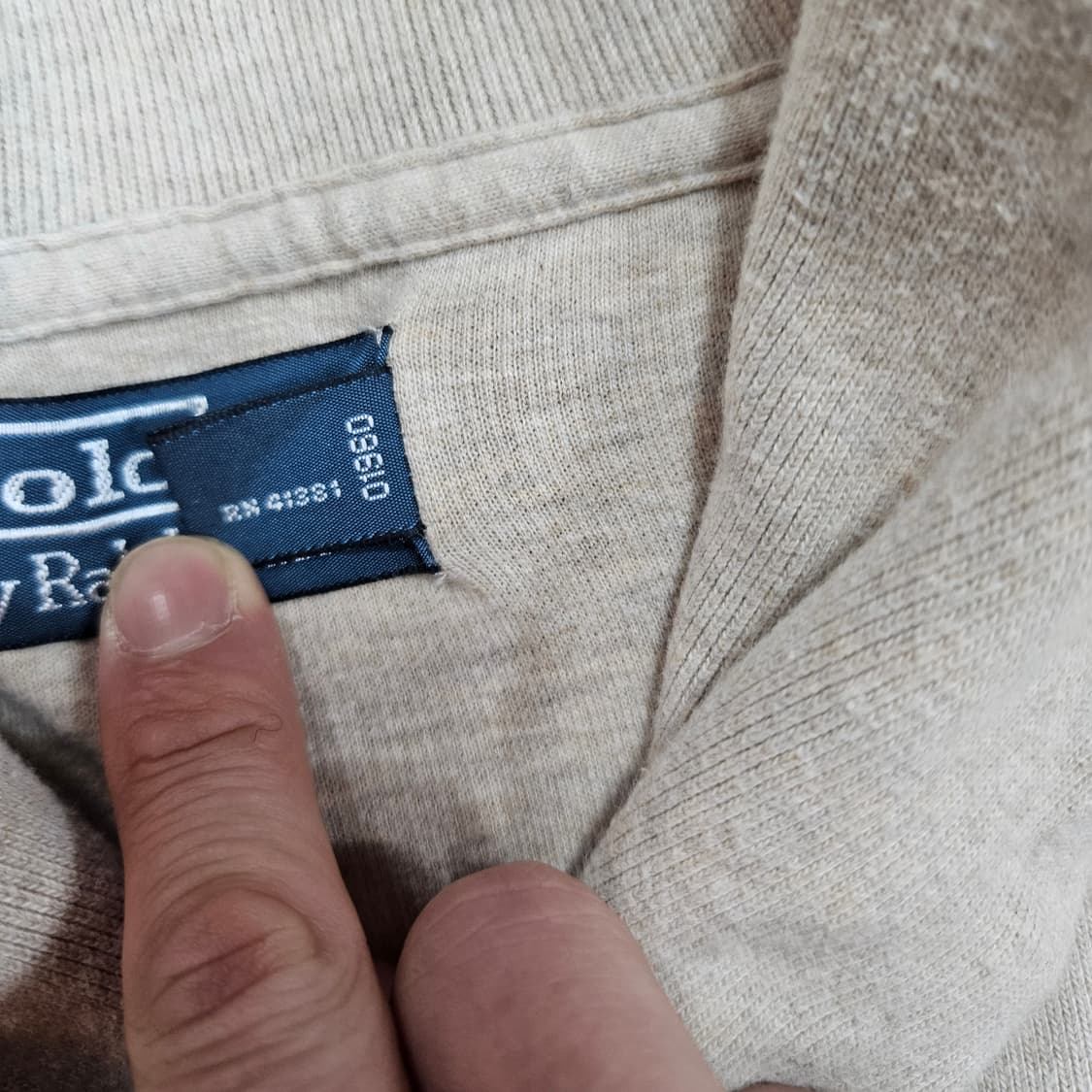 폴로랄프로렌 더블 숄카라 멜란지 니트 스웨터 L size 상품이미지7