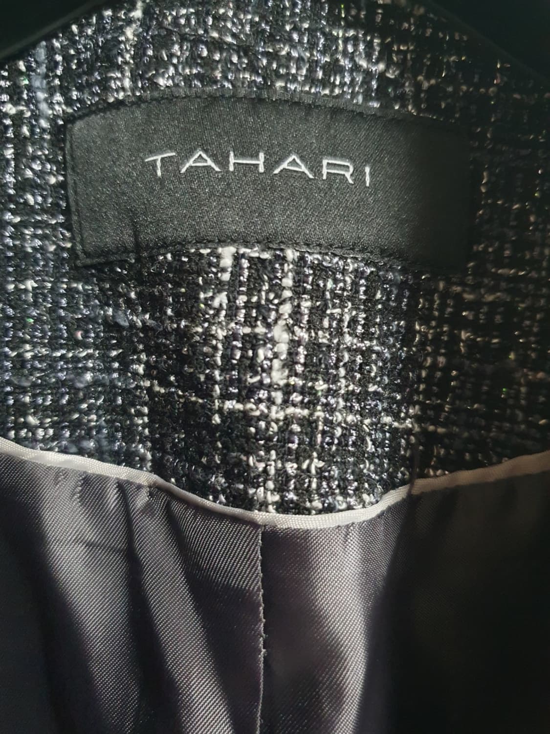 타하리 블랙 더블 트위드 자켓 95 상품이미지6