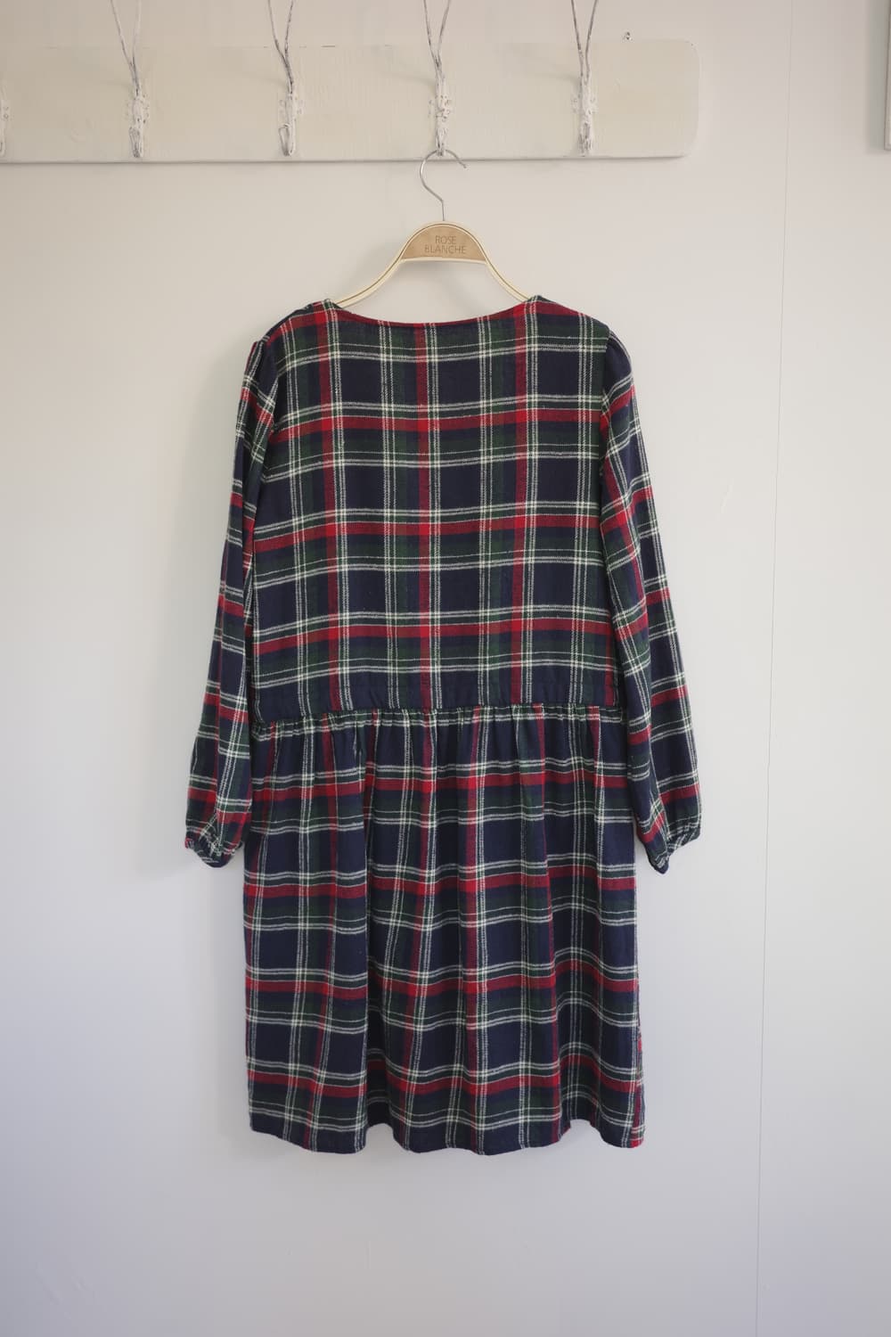 일본 빈티지 체크 로브 원피스 상품이미지4