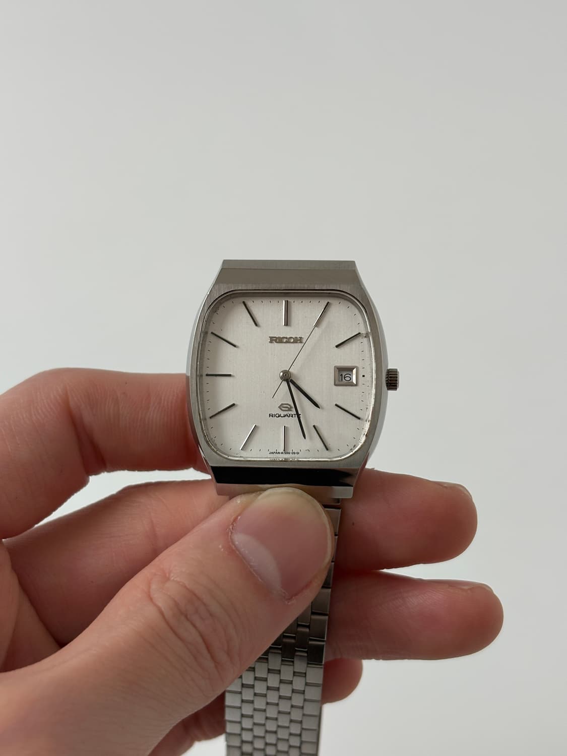 리코 1980년대 쿠션 커브 스퀘어 쿼츠 남성  상품이미지3