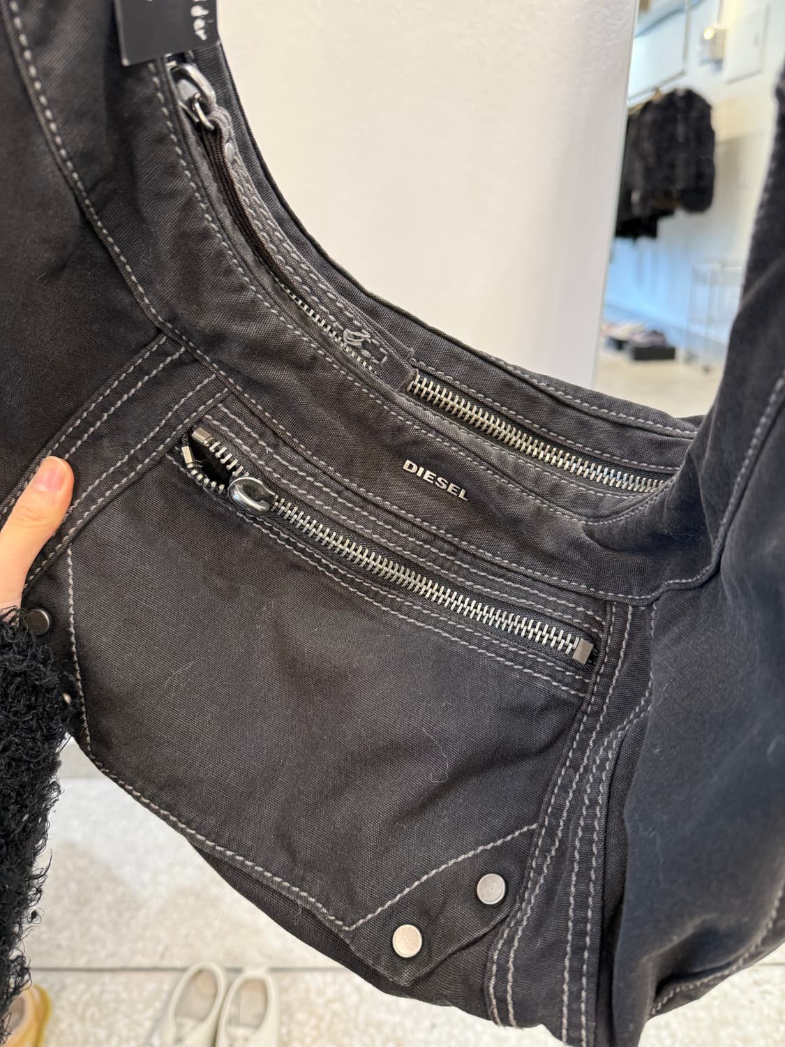 Diesel canvas shoulder bag Black  상품이미지3