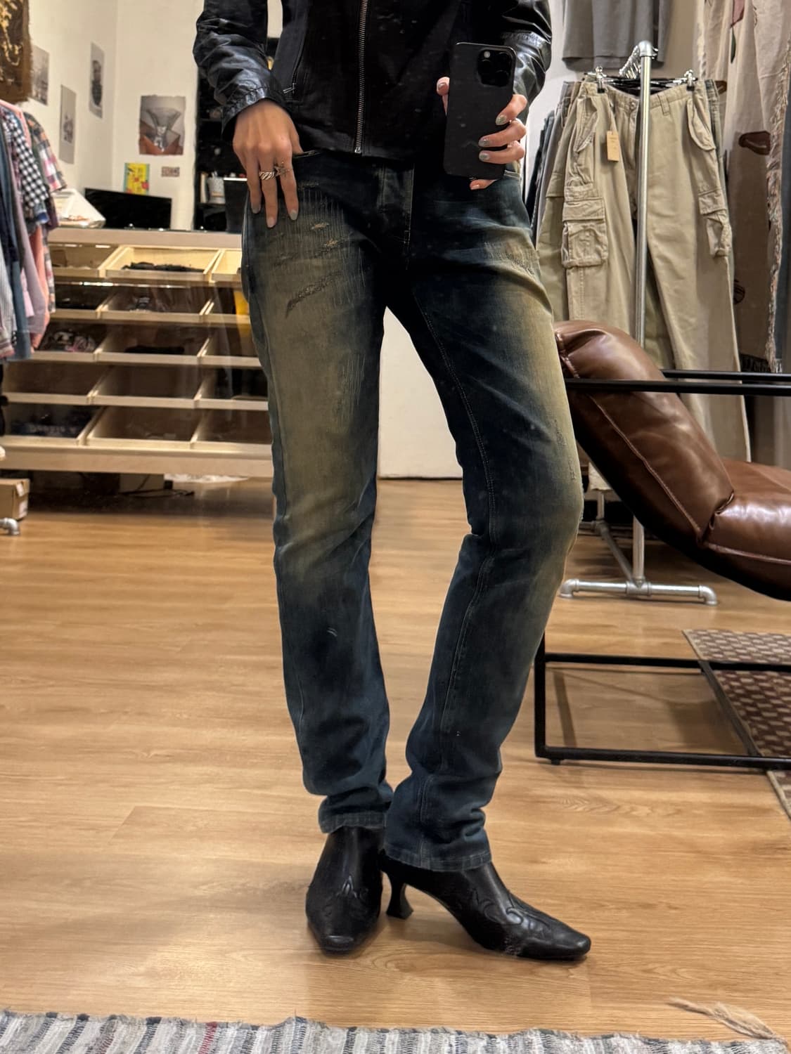 Armani jeans 아르마니진스 데미지 워싱 데님팬츠 상품이미지2