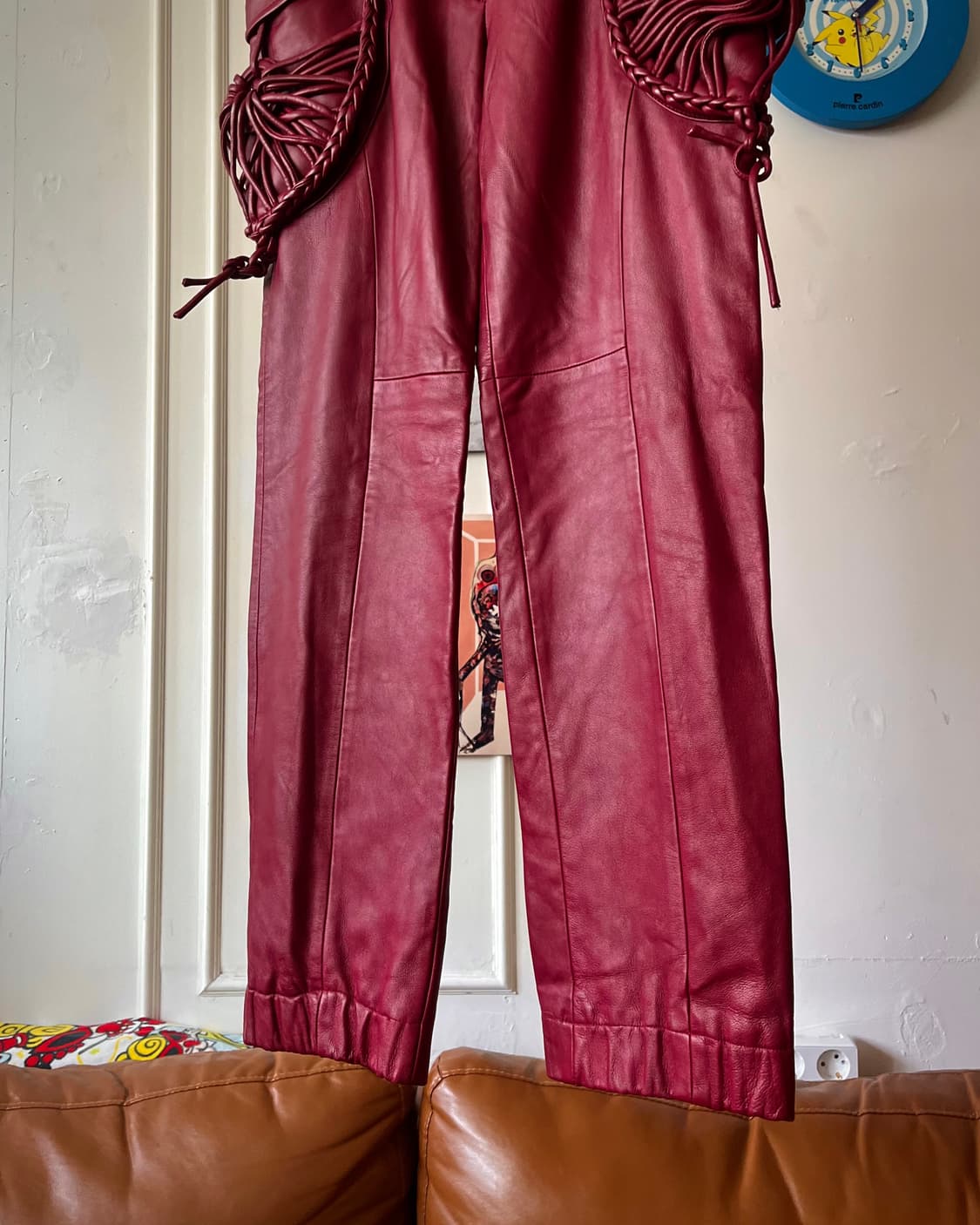 Vintage Real Lambskin 3D Leather Trouser 상품이미지5