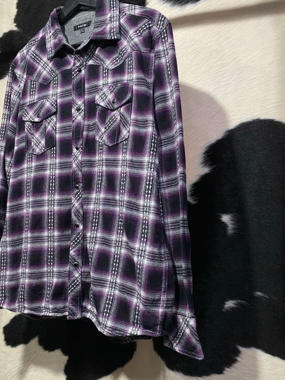 Freude 다이아몬드 문양 디테일 웨스턴 셔츠 상품이미지4