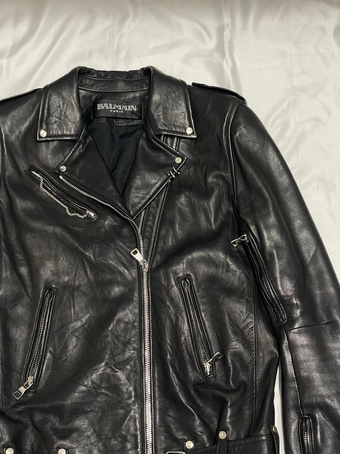 발망 11ss 데카르넹 램스킨 레더자켓 상품이미지3