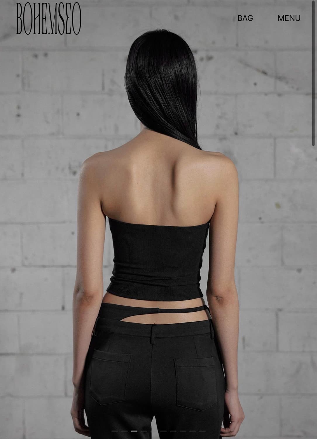 보헤미안서울 베이직 튜브탑 블랙 상품이미지3