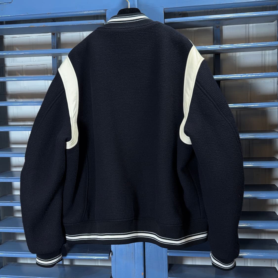 비이커 25SS 울&레더 바시티 자켓 상품이미지5