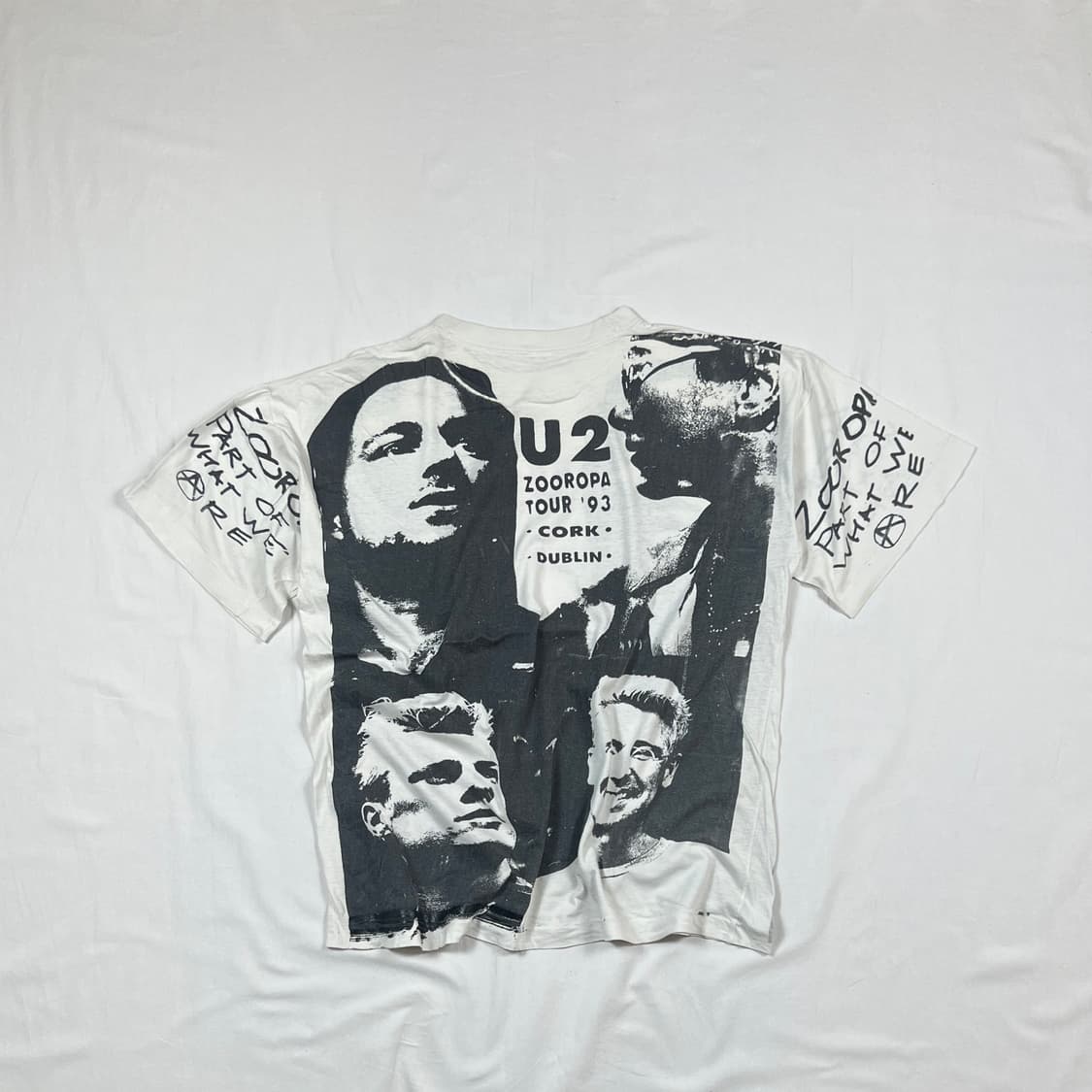 90’s u2 락밴드 93 zooropa 투어 반팔티 상품이미지6