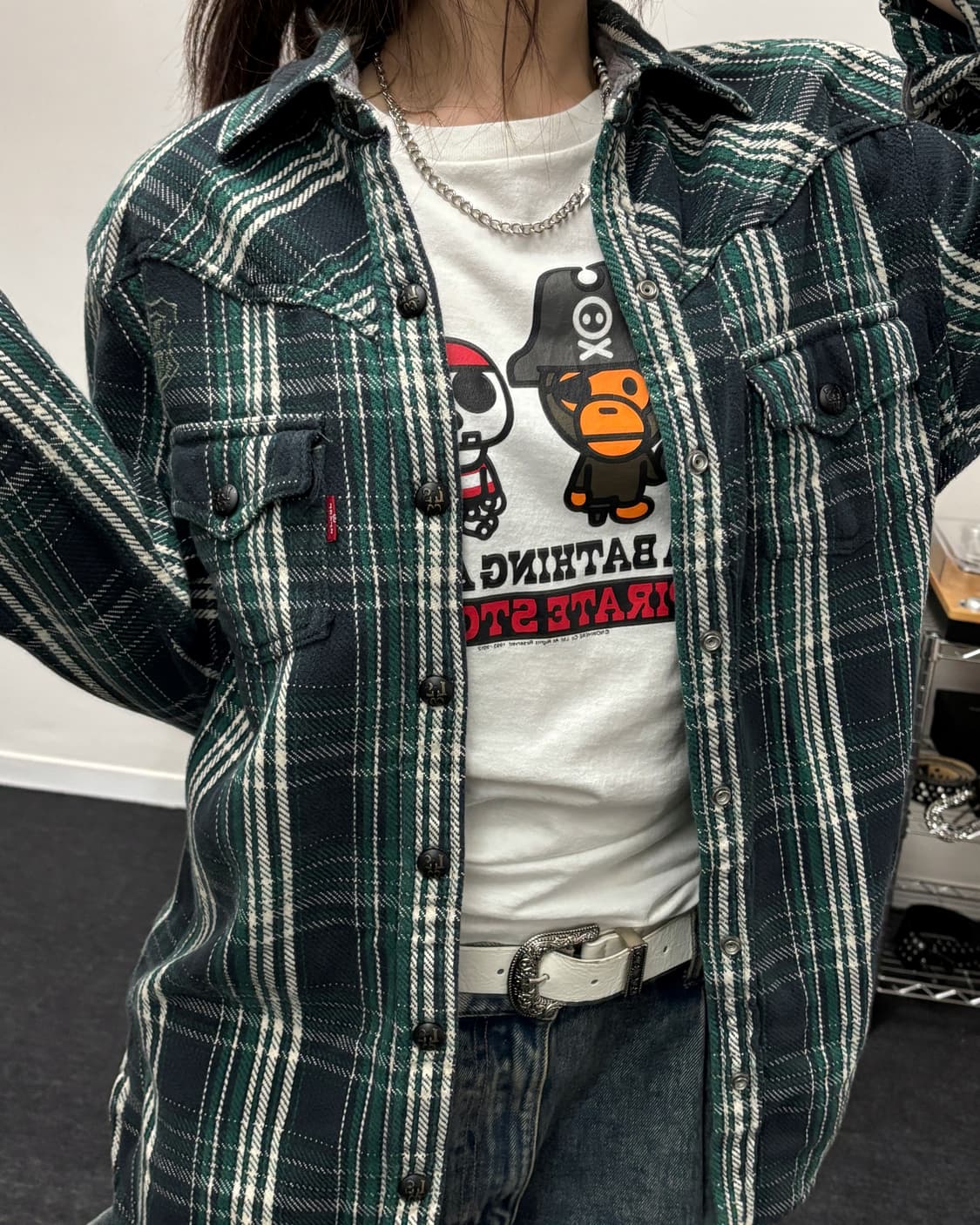 리바이스 00s 플란넬 체크 셔츠 상품이미지1