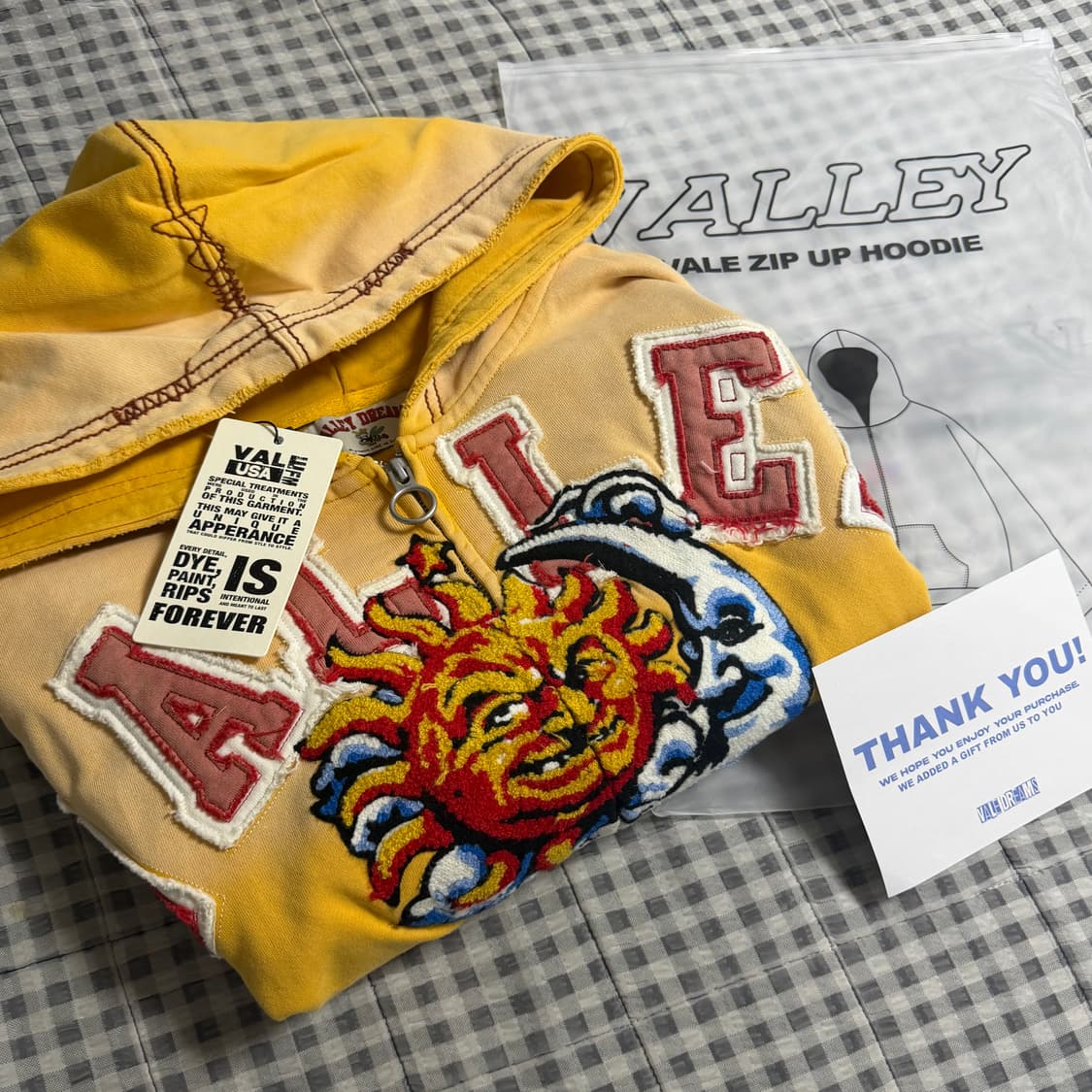 (M) Vale forever sunny 후드집업 옐로우 상품이미지7
