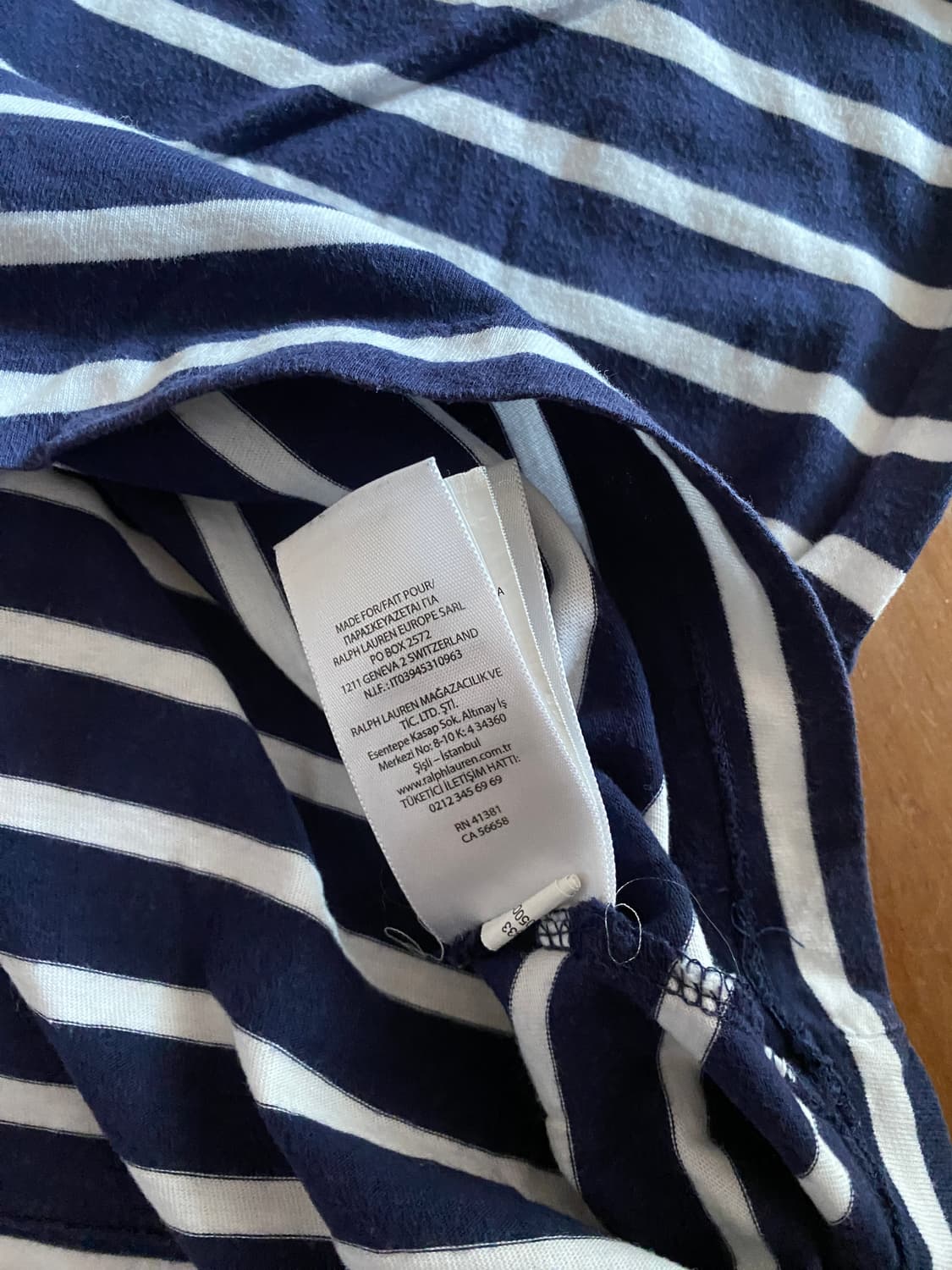 폴로 랄프로렌 스트라이프 반팔 티셔츠 XL 상품이미지4