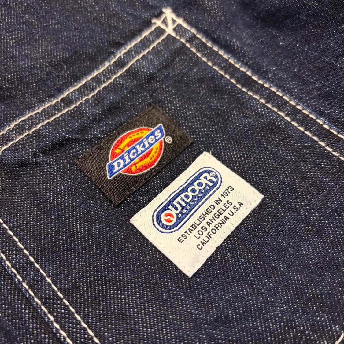 [M] 디키즈 x 아웃도어 프로덕트 데님 워크 자켓 블루 B651 상품이미지4