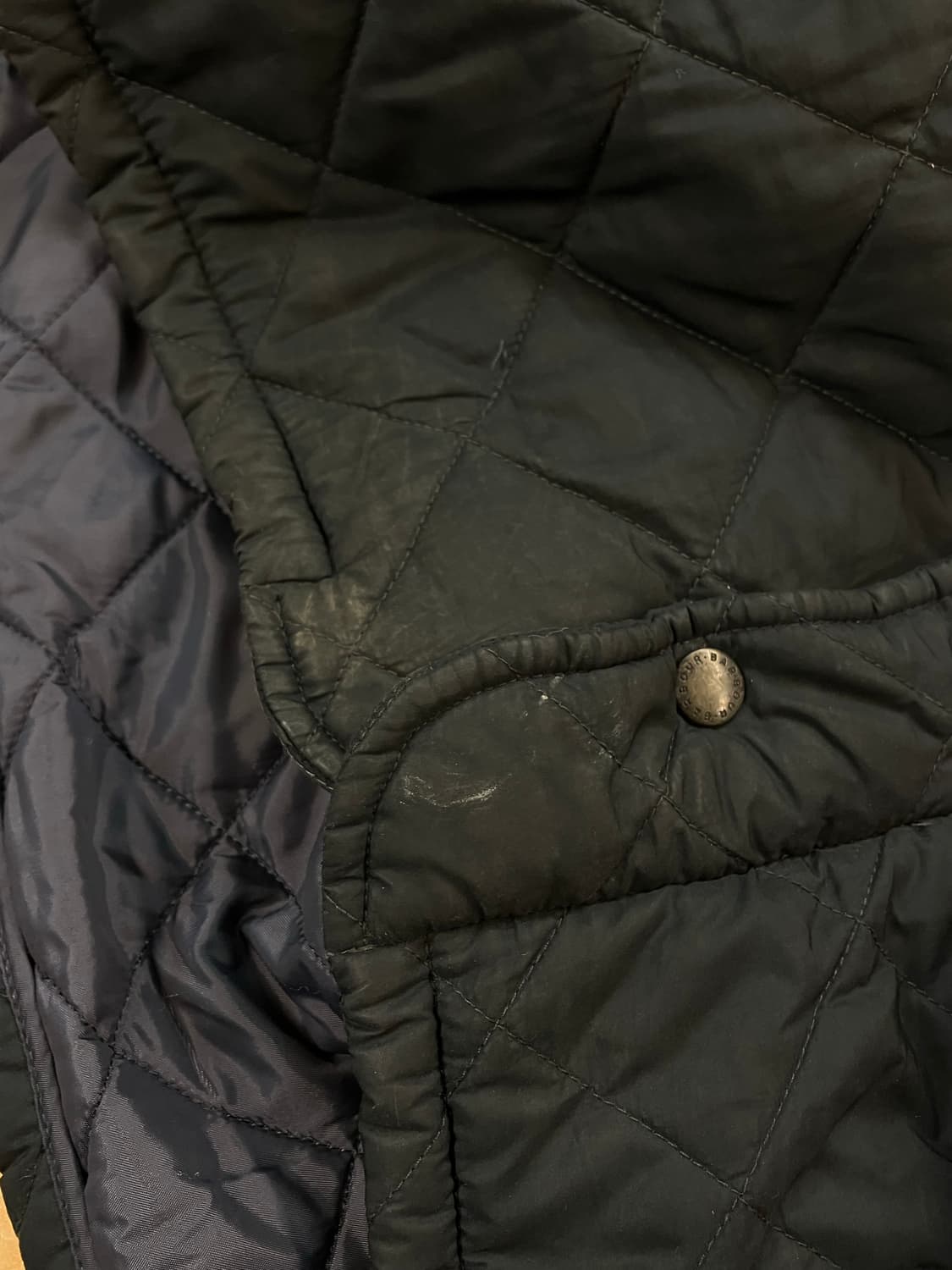 바버 퀄팅 자켓 블랙 L  #csz3545 상품이미지7