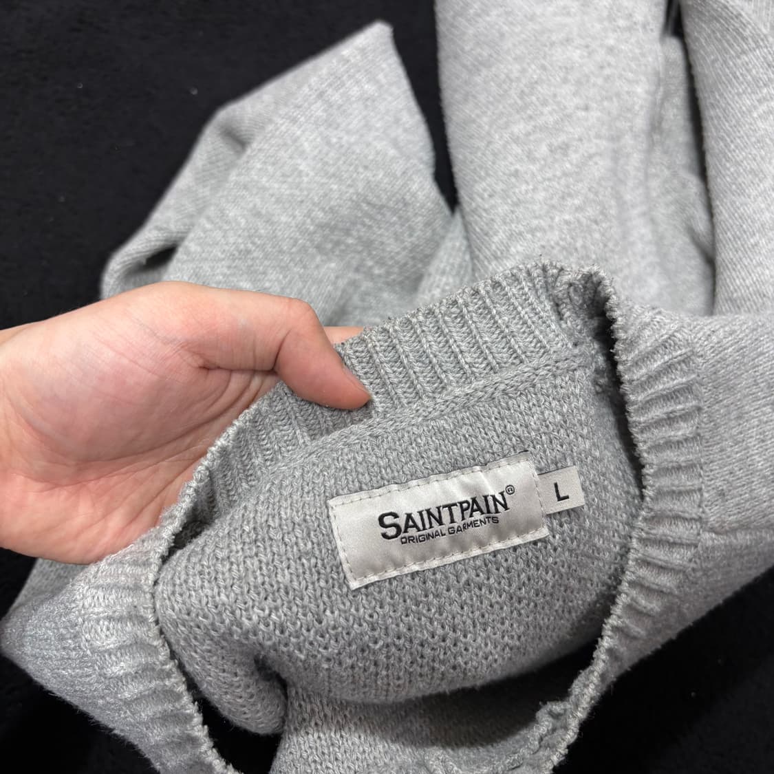 L 세인트페인 그레이 성조기 니트 상품이미지4