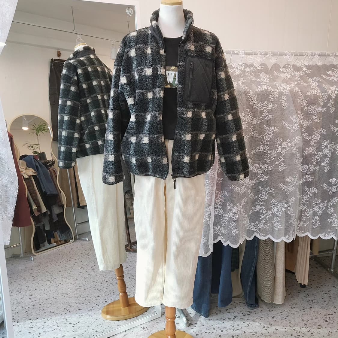 GU 크림화이트 코듀로이 팬츠 상품이미지8