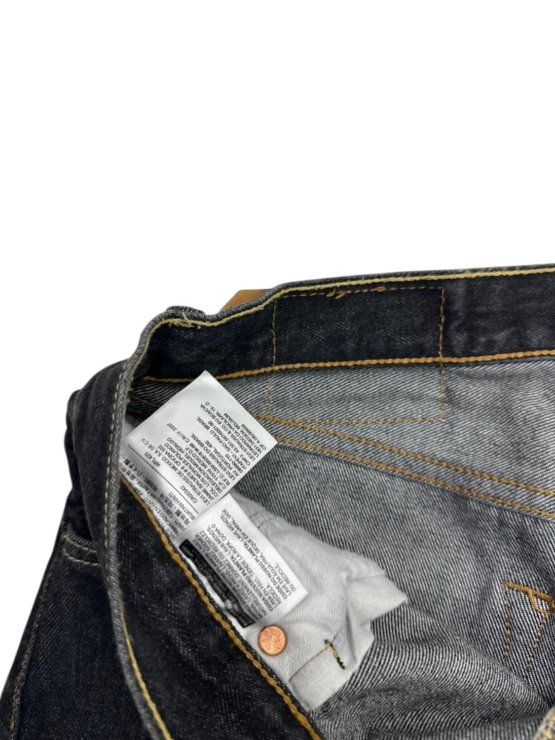 리바이스 501 흑청 데님팬츠 (34) 상품이미지5