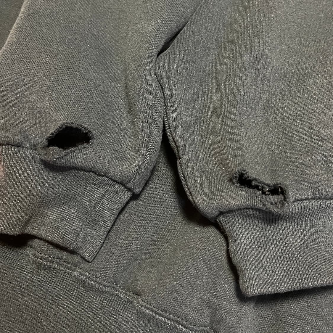 [L] 칸예 90s 빈티지 러셀 후드 블랙 상품이미지4