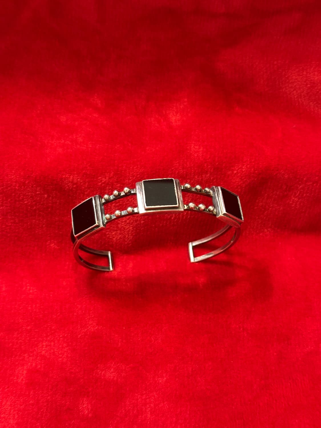 Vintage onyx 925silver bangle   상품이미지2