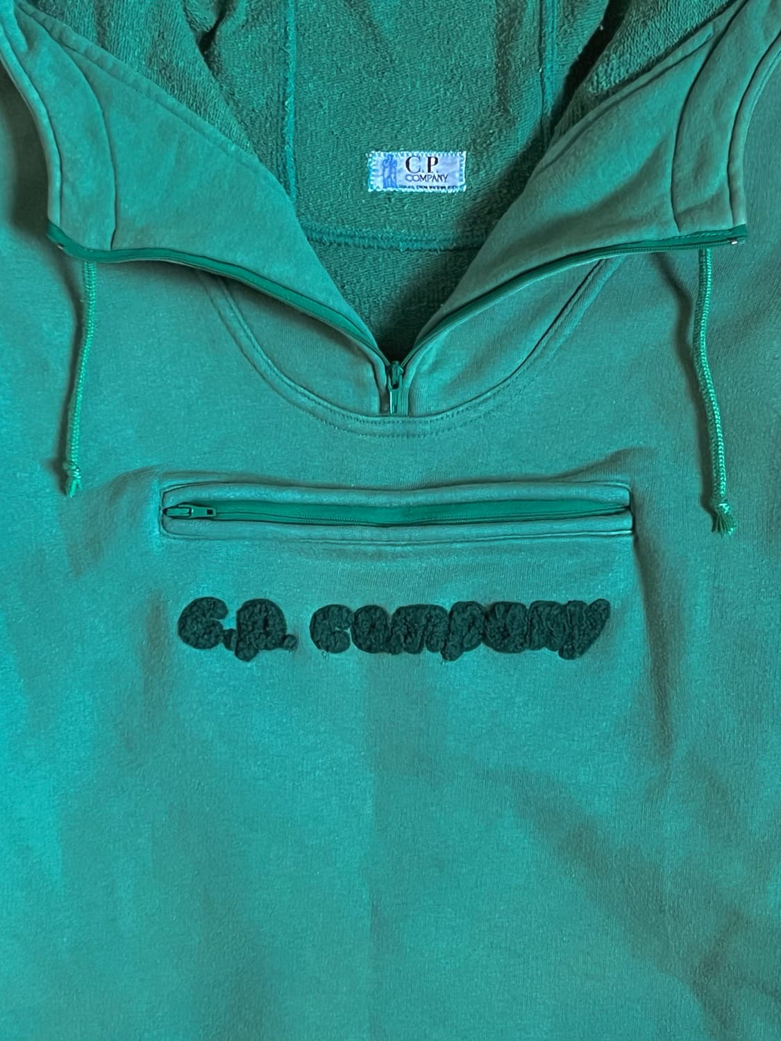 80s CP 컴퍼니 아카이브 올드 로고 후드 코튼 하프 집업 아노락 상품이미지2