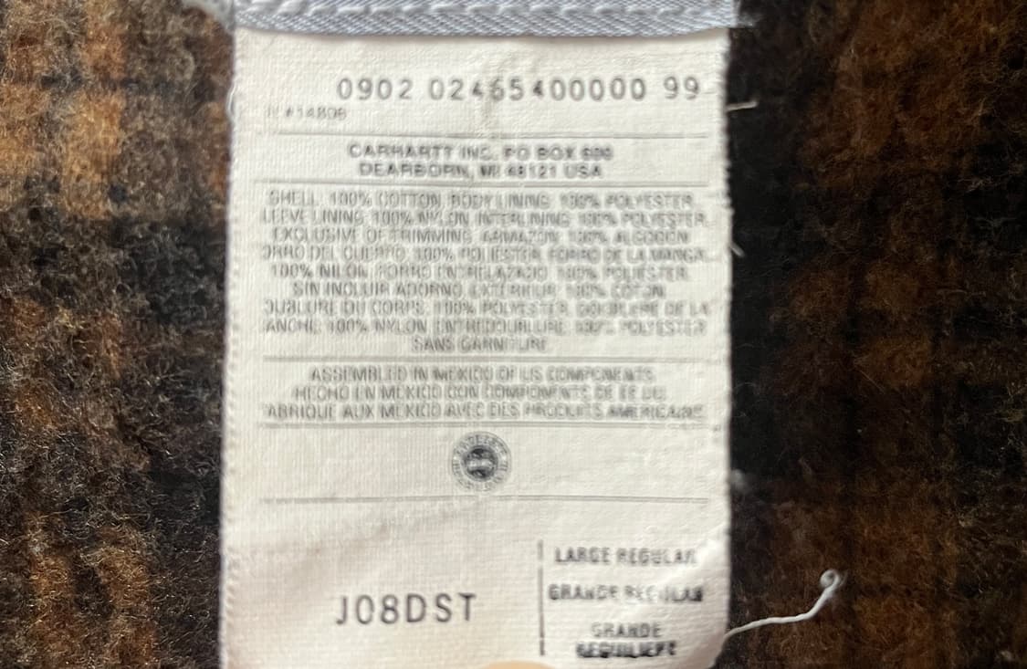 칼하트 j08 dst 후드집업 상품이미지5
