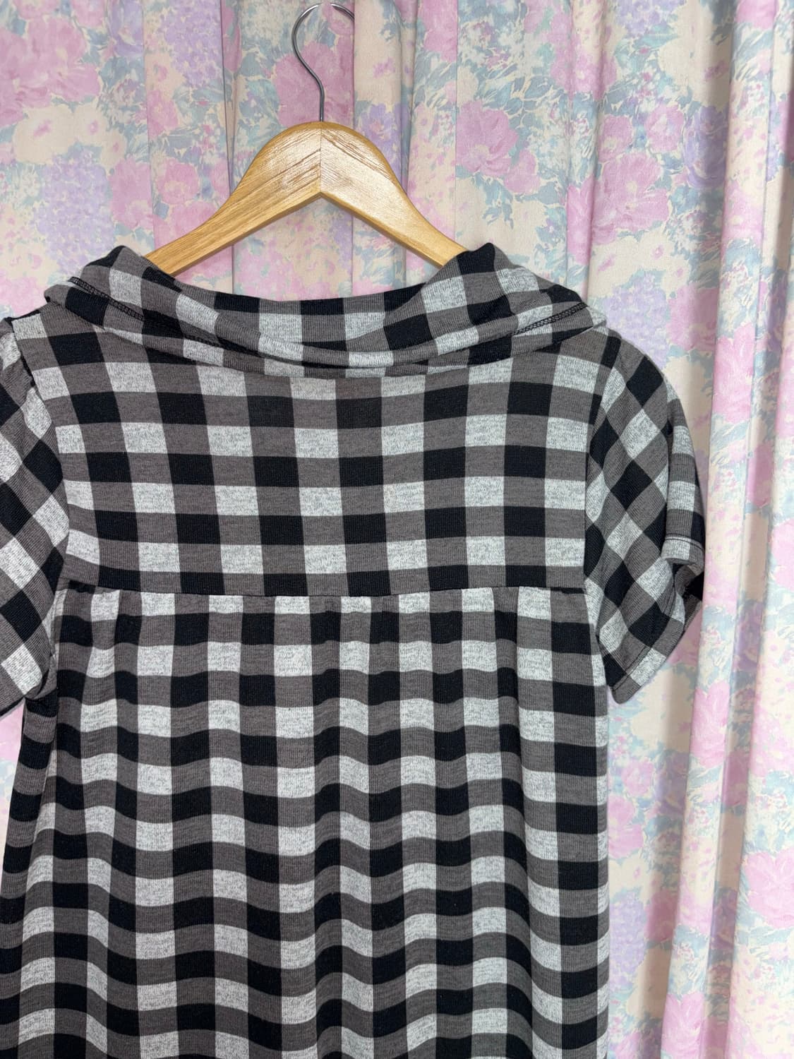 블랙 체크 카라 원피스 상품이미지10