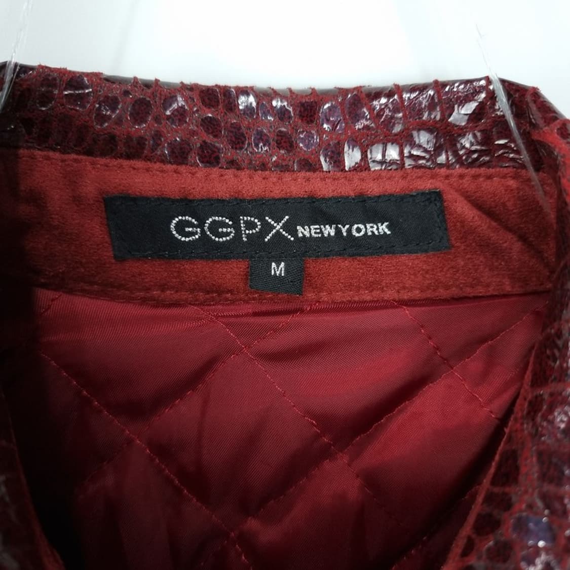 [GGPX] 인조 스웨이드 레더 카라 웨스턴 자켓 레드 M15829 상품이미지6