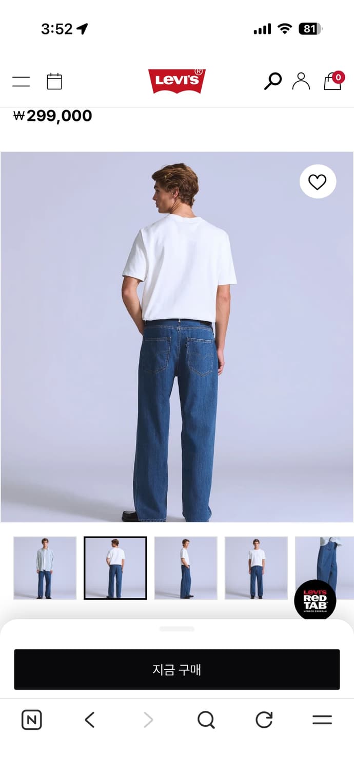 리바이스 블루탭 마커루즈 W32 L32 상품이미지2