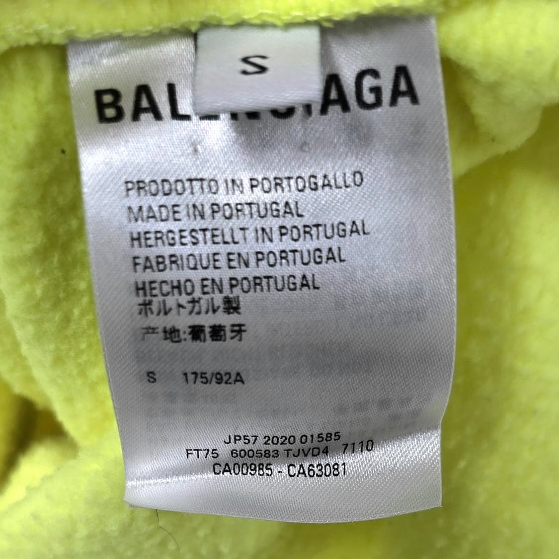 발렌시아가 웨이브 로고 후드 티셔츠 s사이즈 95 100 판매 상품이미지4