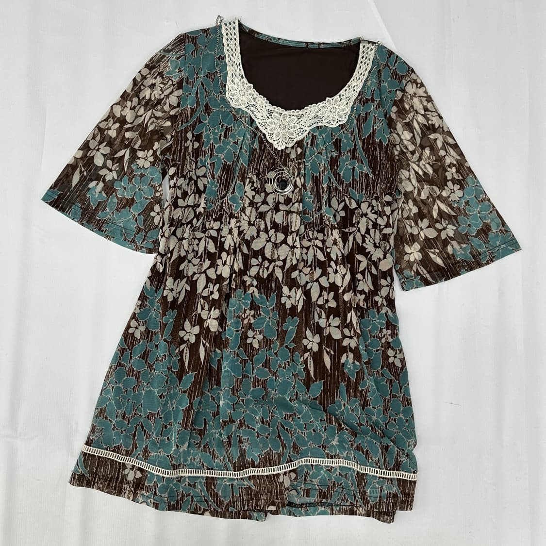 🪇하구미의 에스닉 히피 코디세트🪇레이어드 그런지 원피스 레이스 일본 상품이미지4