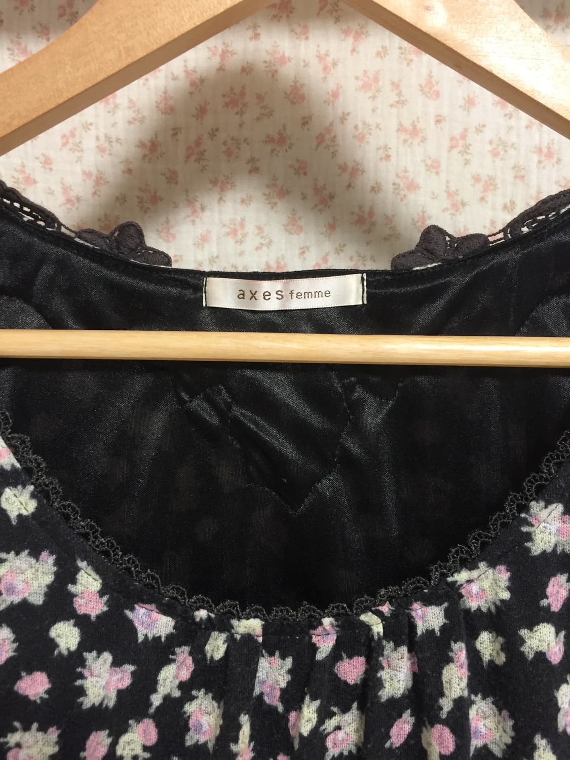 빈티지 엑시즈팜 블랙 플라워 원피스 상품이미지6