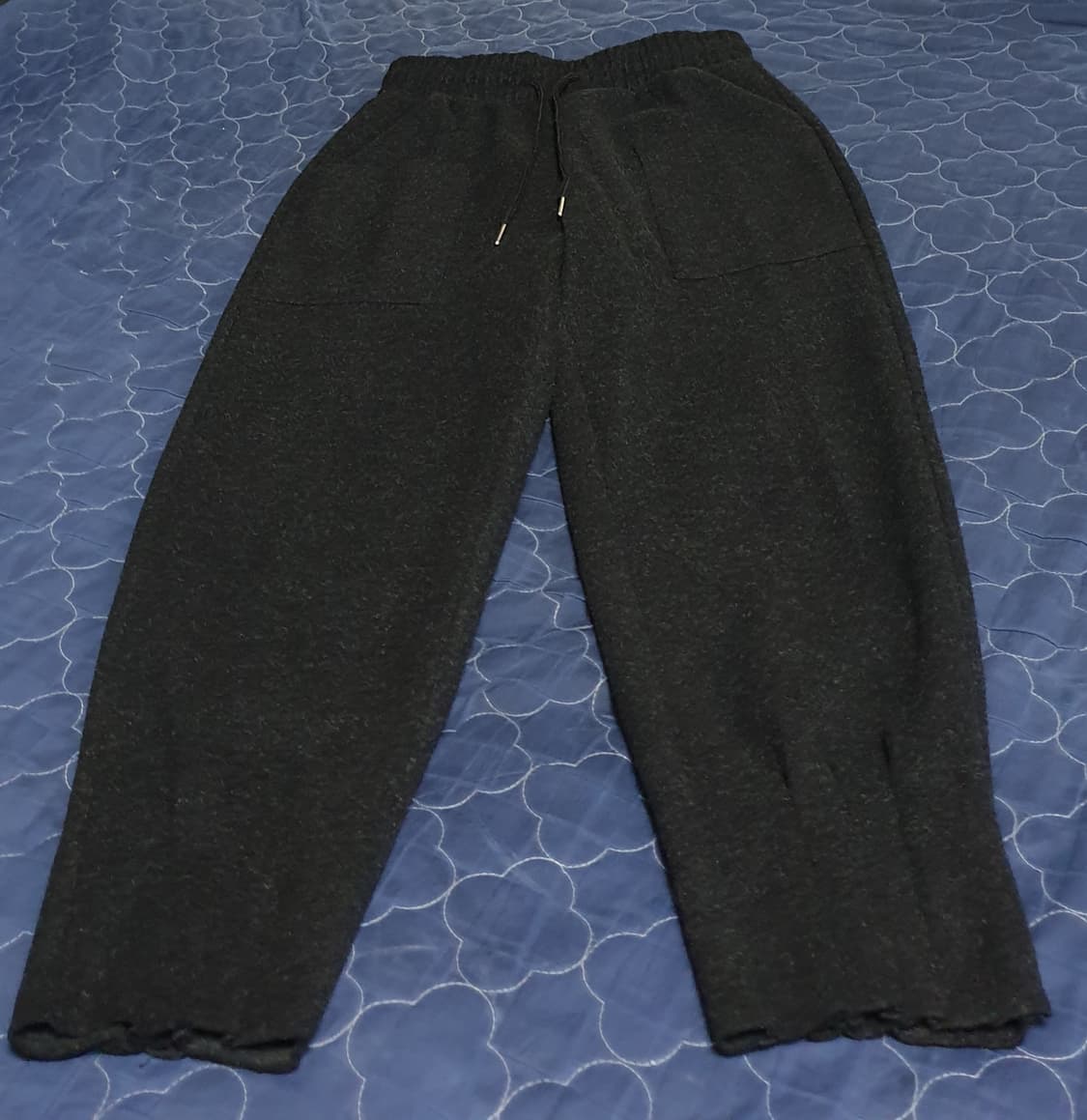 ALMATTI 모직 겨울 밴딩 팬츠 블랙 (28) 상품이미지1