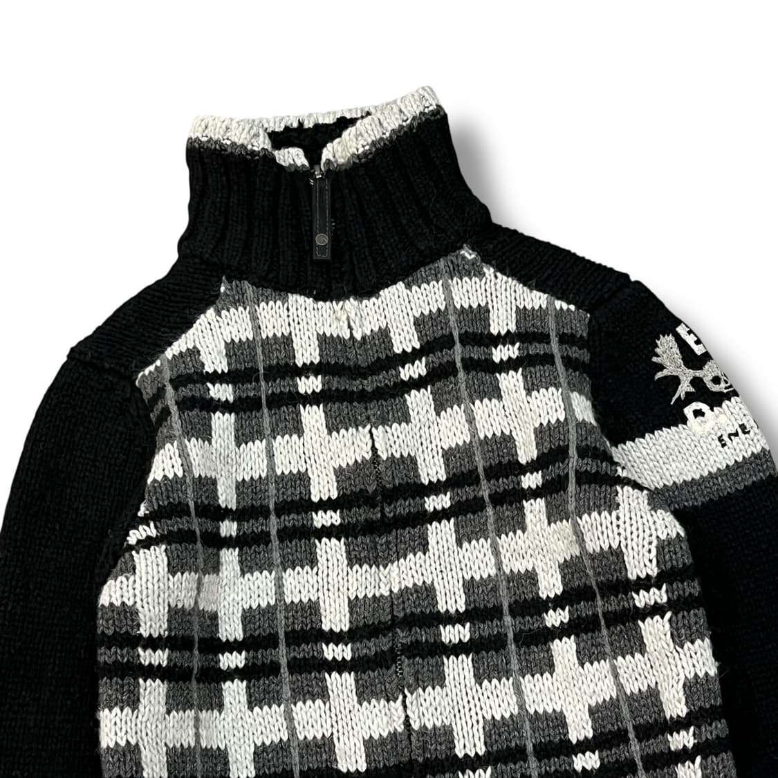  Energie 하이넥 체크 니트 집업 y14403 상품이미지4