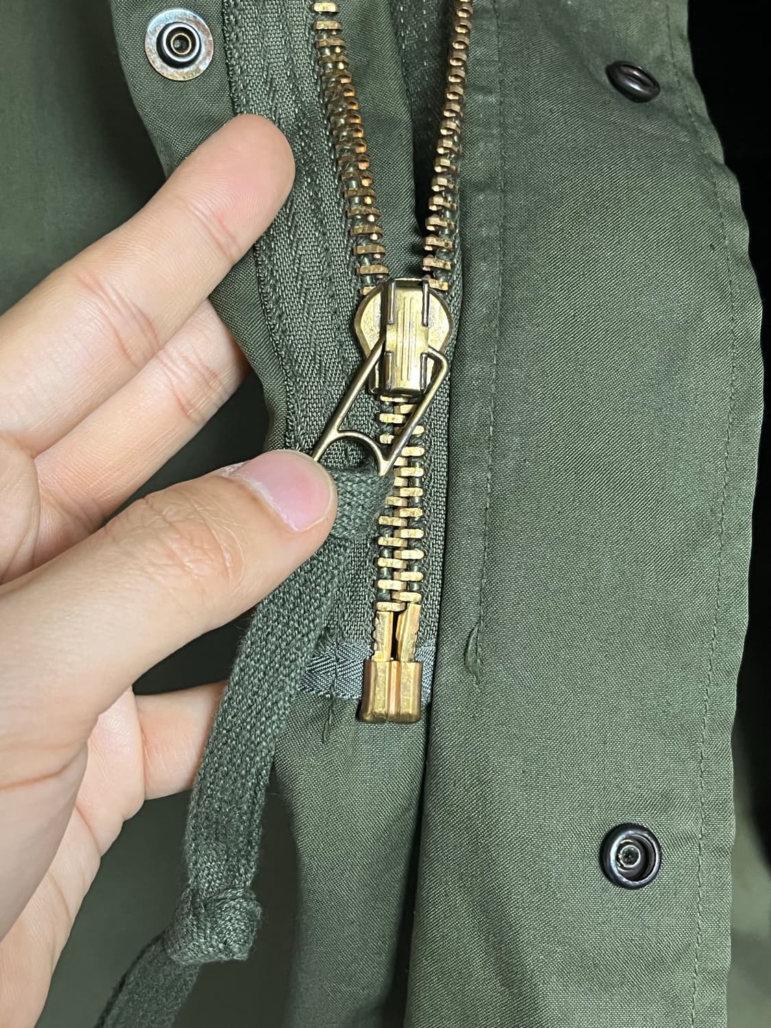 M65 피쉬테일 파카 오리지널 개파카 M 데드스탁 상품이미지5