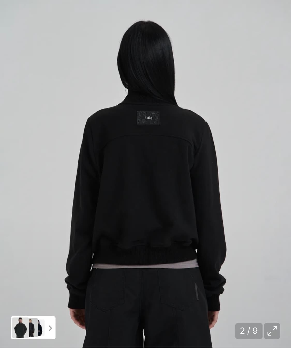 일리오 하이넥 블루종 Black Highneck jersey blouso 상품이미지2