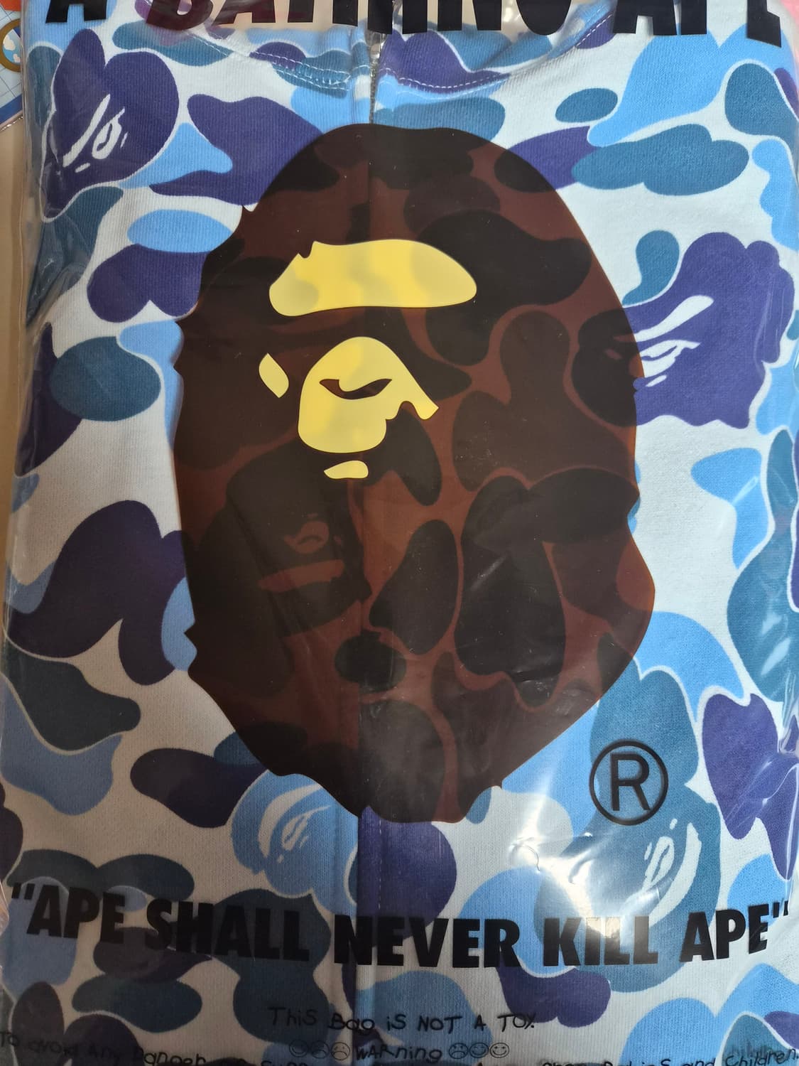 베이프 정품 XL 에이비씨 카모 샤크후드집업 상품이미지4