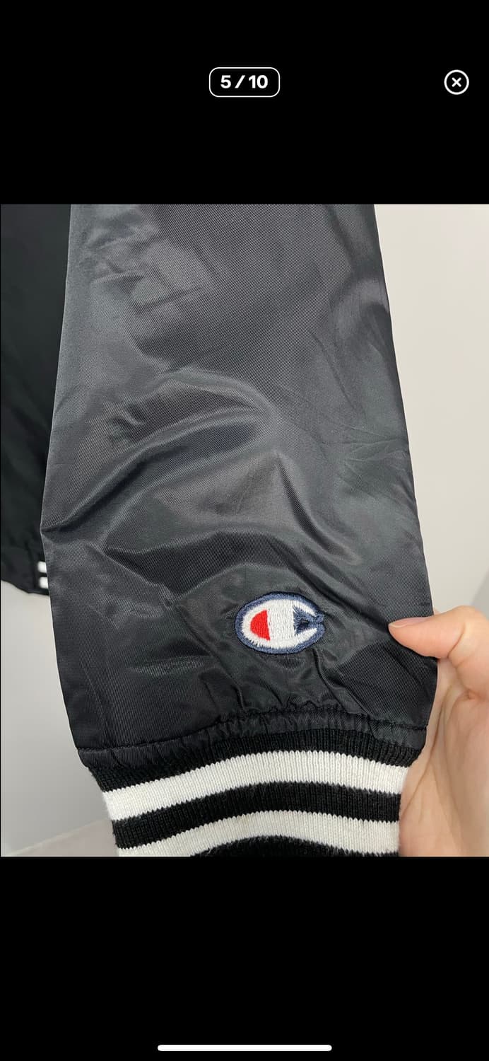 슈프림 & 챔피온 콜라보레이션 블랙 바시티 자켓 A3215 상품이미지4