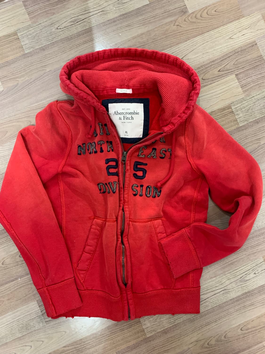 아베크롬비 후드집업 ,XL,빨강 상품이미지9