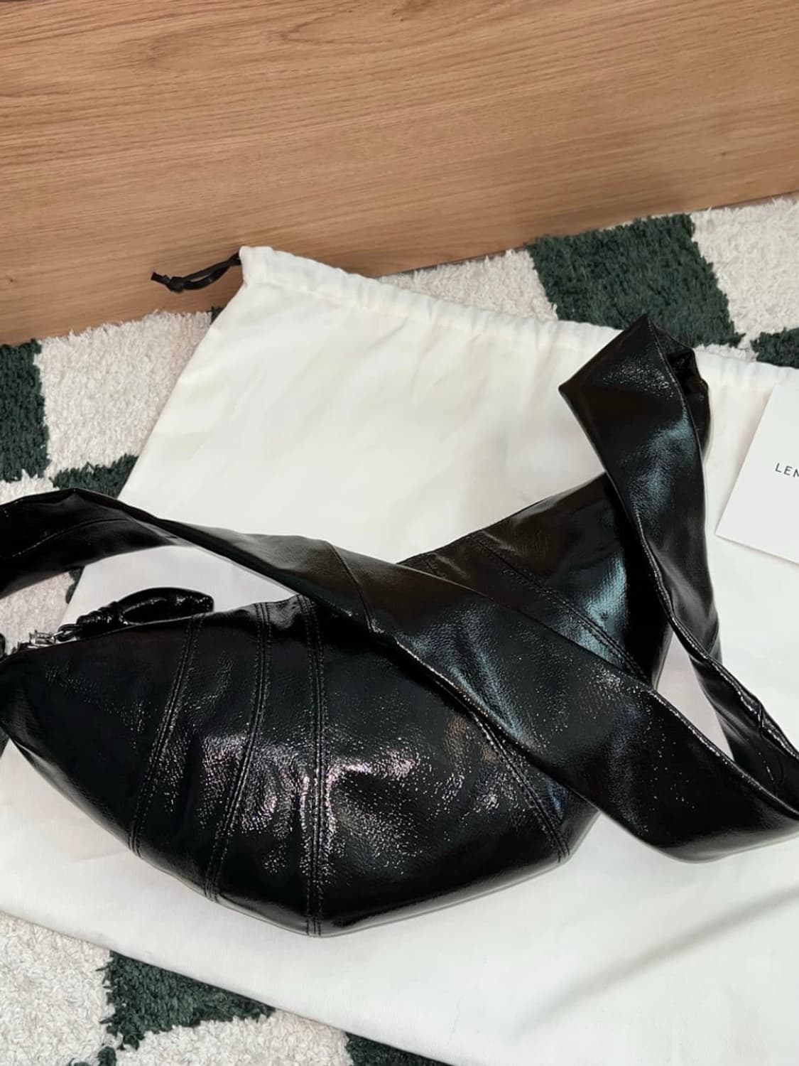 르메르 크루아상 범백 스몰 코티드 코튼 블랙 상품이미지5