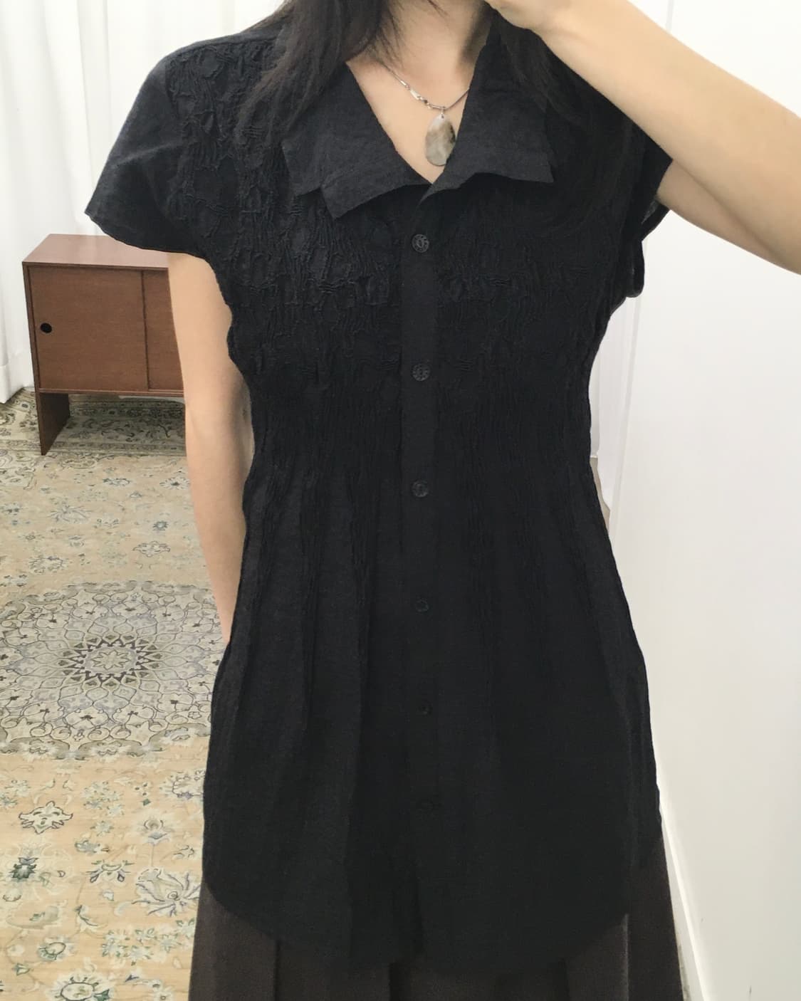 블랙 블라우스 상품이미지2