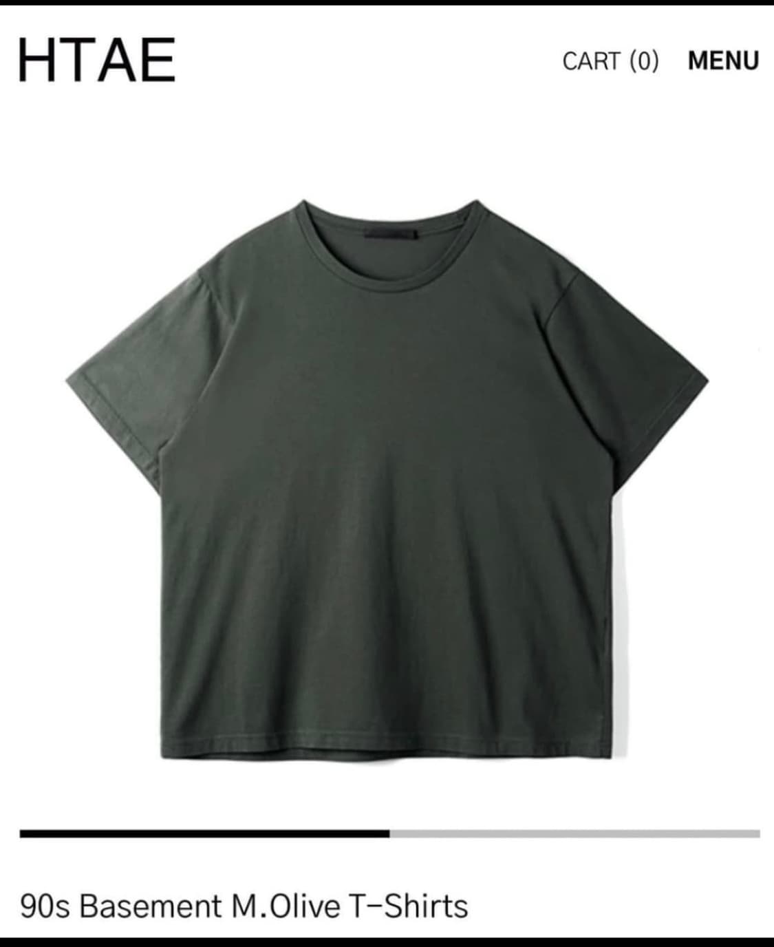 HTAE Basement T shirt 올리브 2사 상품이미지2