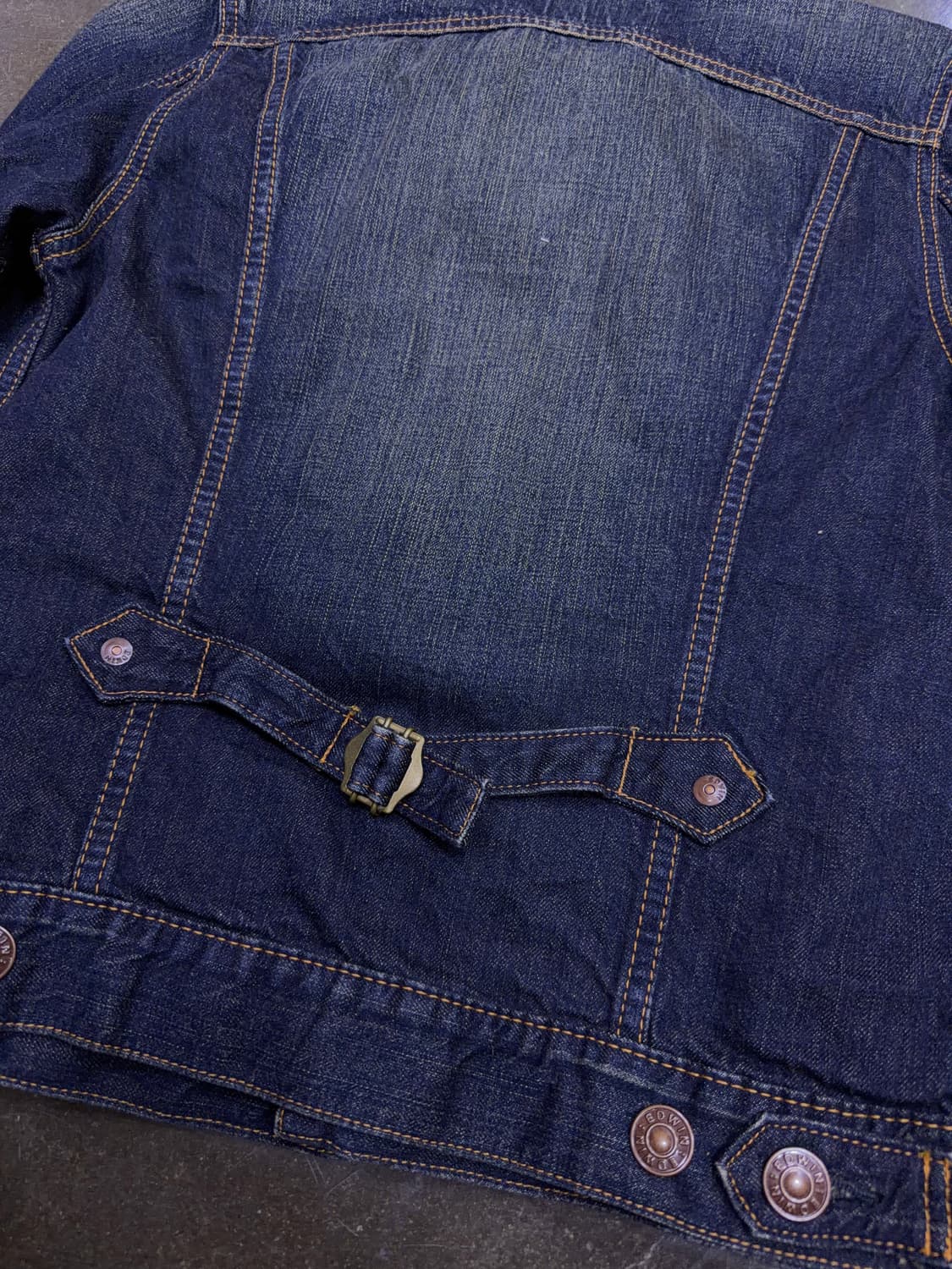에드윈 엑스클루시브 오렌지탭 빈티지 워싱 데님자켓 S 상품이미지7