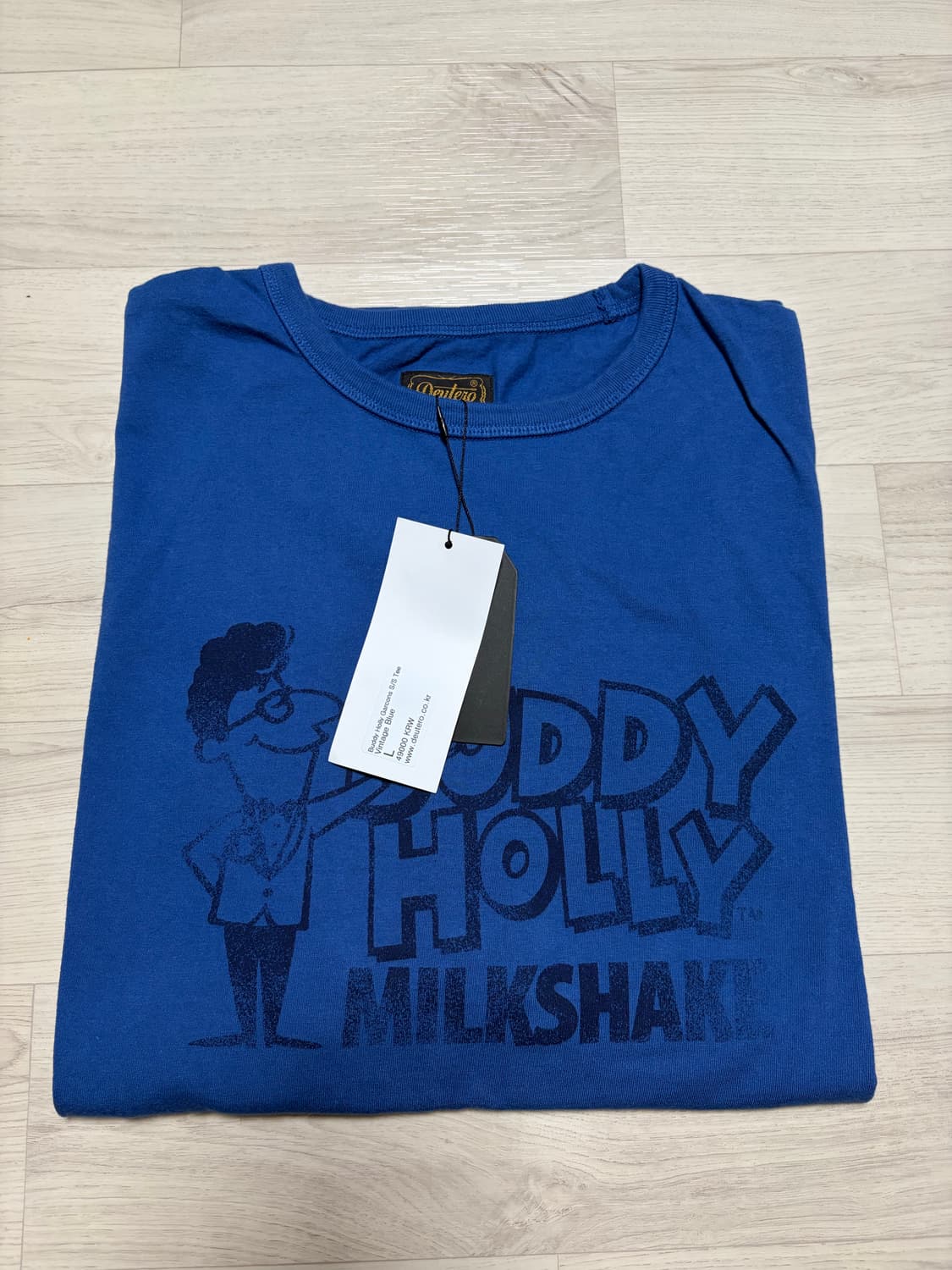 듀테로 버디 홀리 가스콘 반팔 블루 L사이즈 판매 상품이미지1