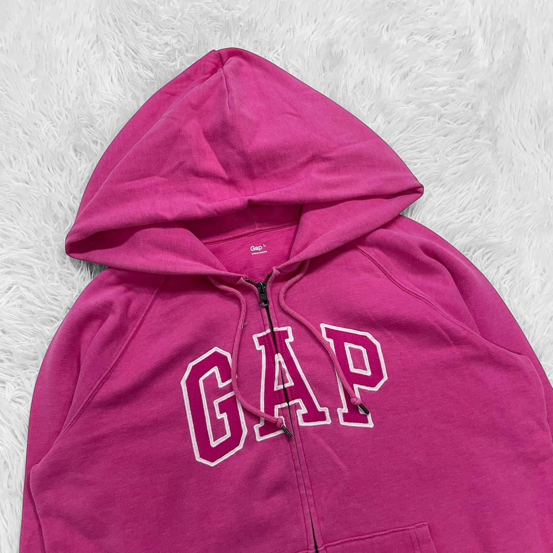 갭 Gap 스펠 로고 후드집업 핑크  상품이미지3