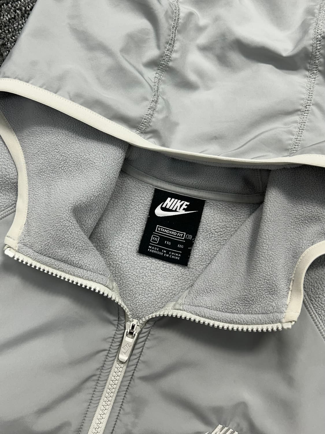 나이키 라이트 그레이 후드 플리스 자켓 2XL 상품이미지5