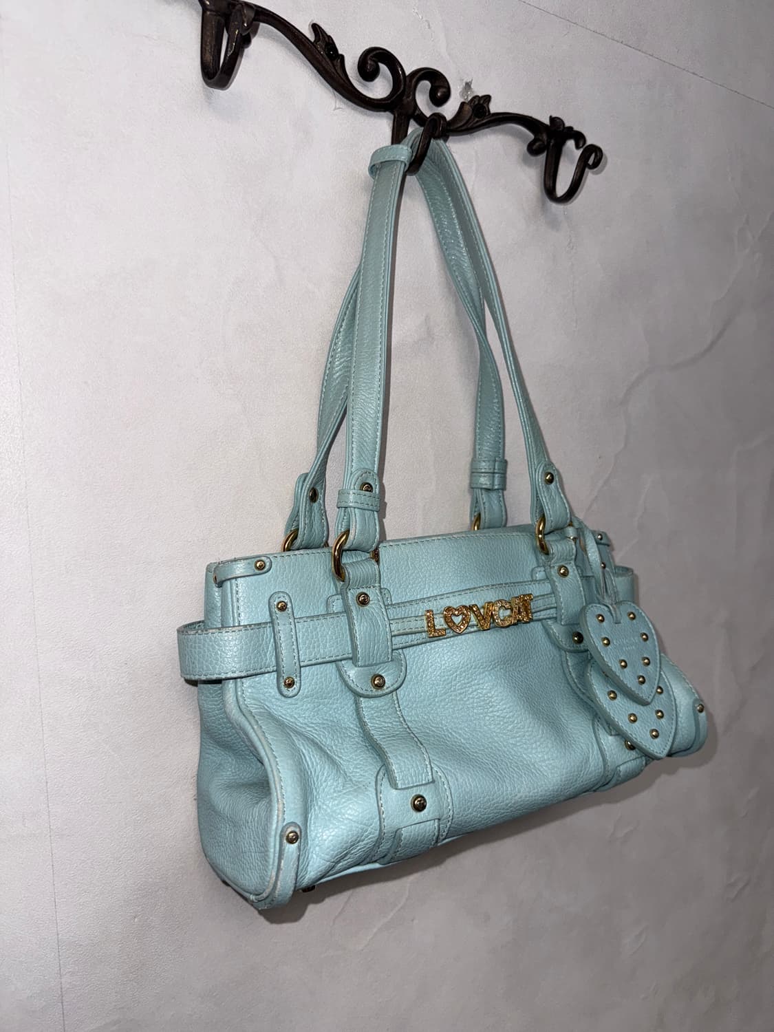LOVCAT sky blue belted buckle 숄더백 상품이미지2
