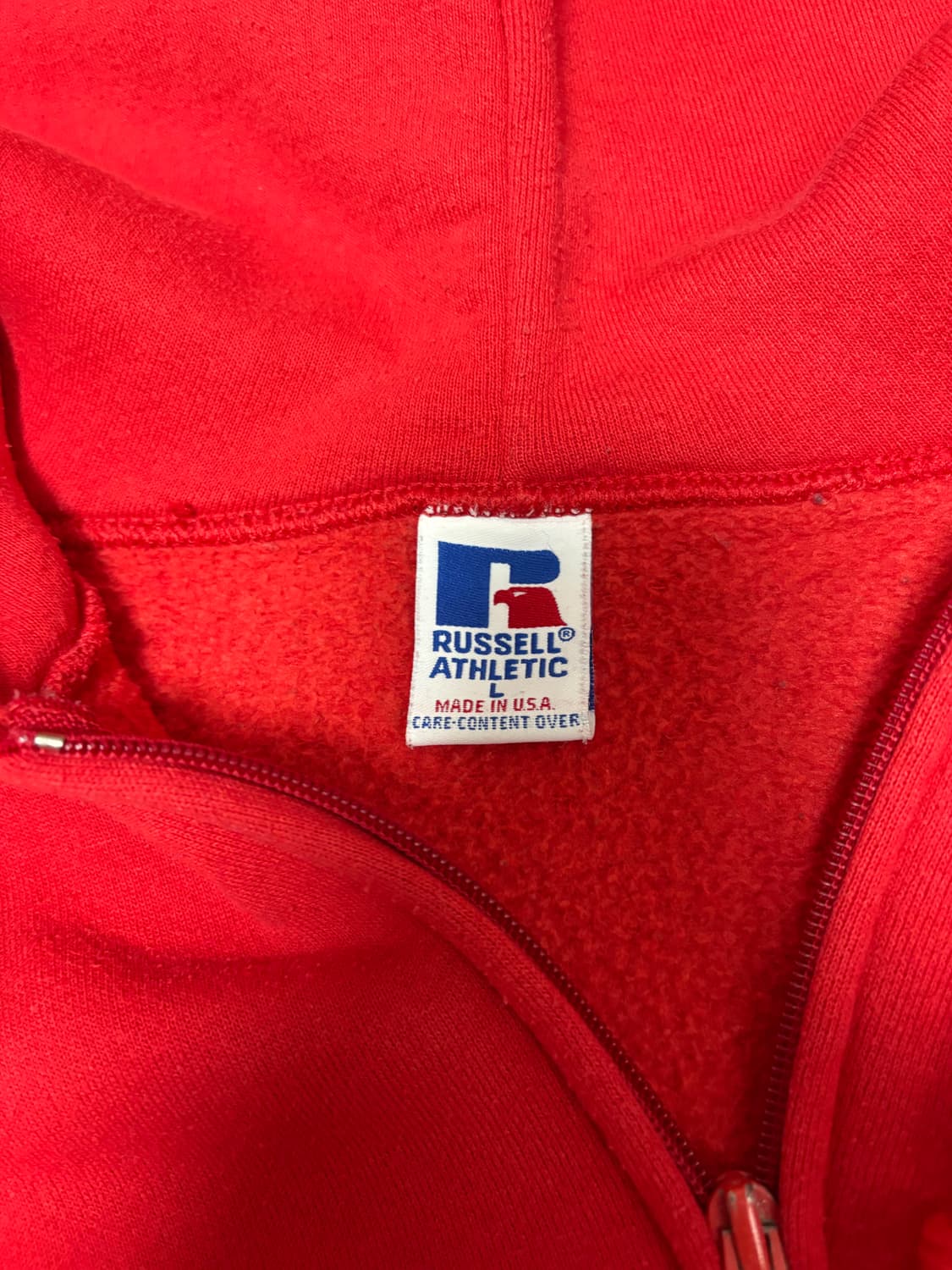 [L] 90s 러셀 후드집업 레드 상품이미지2