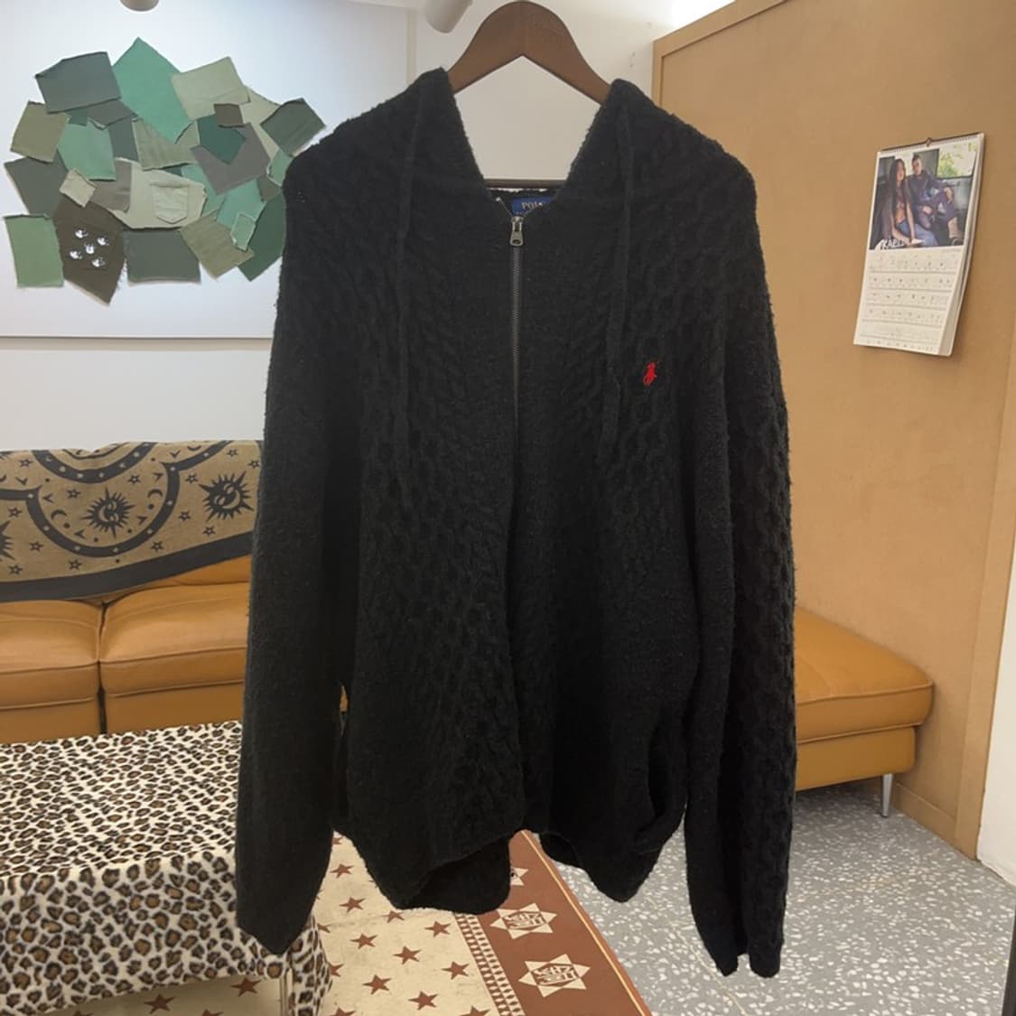 폴로 랄프로렌 모던 시크 캐주얼 오버핏 니트 후드 가디건 L C09620 상품이미지3
