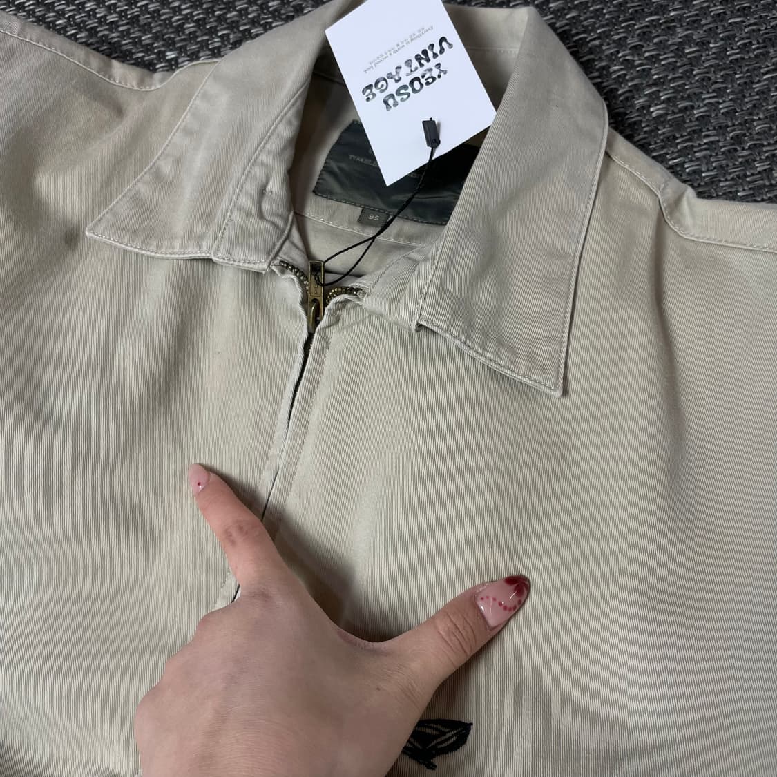 GUZZ 베이지 코튼 스윙 자켓 95 상품이미지6