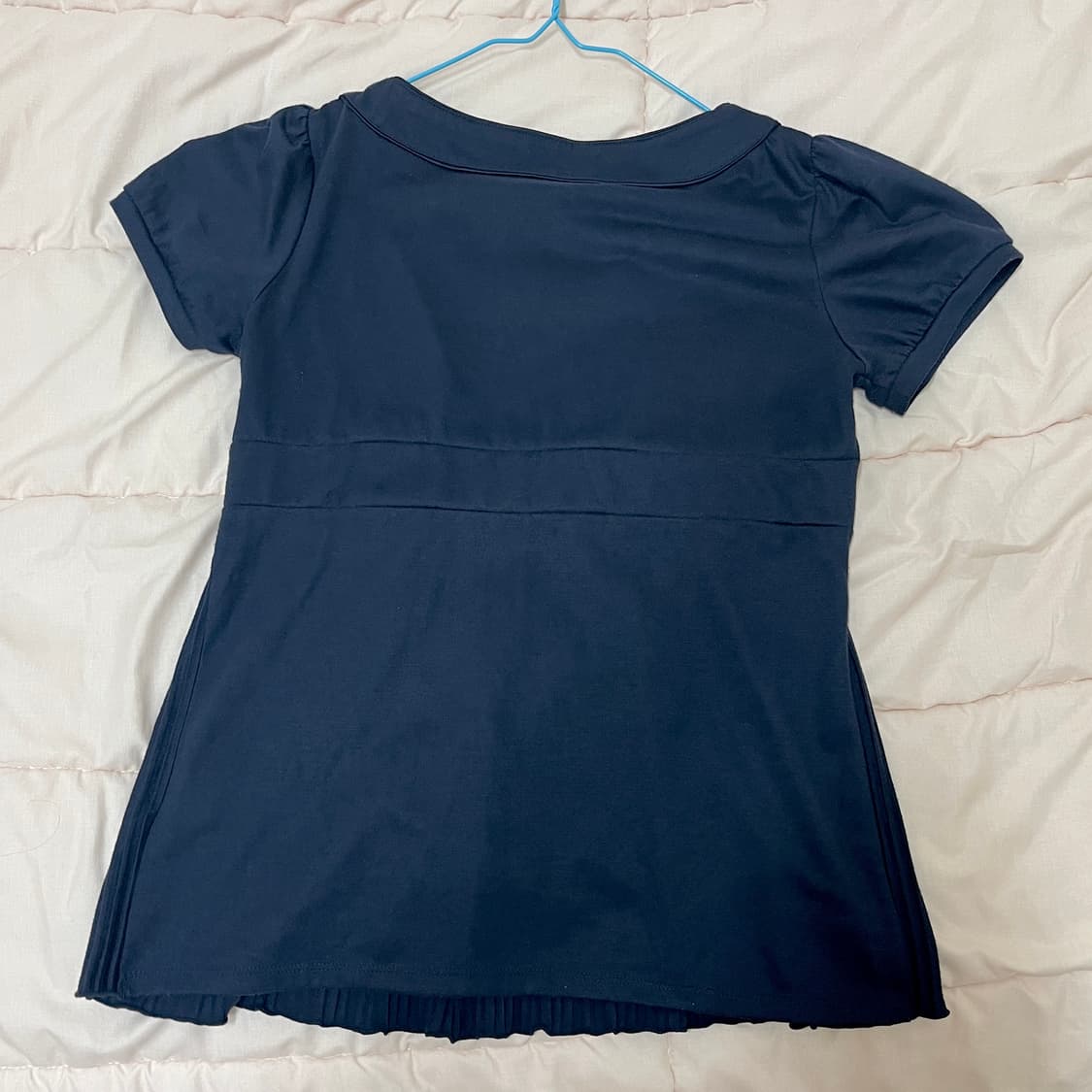 네이비 버튼 블라우스 상품이미지2