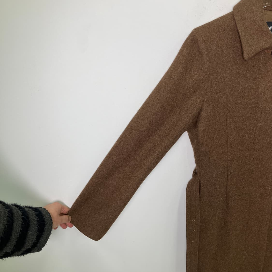 MARGINAL GLAMOR 브라운 울 트렌치코트 상품이미지5